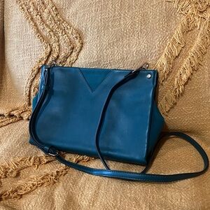 A New Day Teal faux-Leather Crossbody Bag